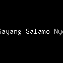 Sayang Salamo Nyo