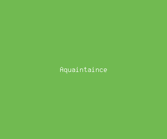 aquaintaince meaning, definitions, synonyms