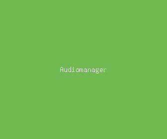 audiomanager meaning, definitions, synonyms