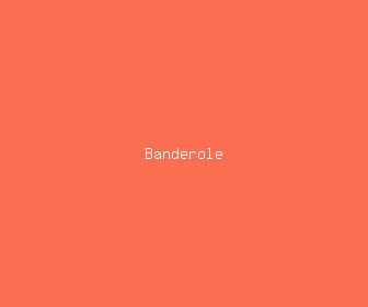 banderole meaning, definitions, synonyms