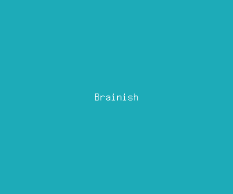 brainish meaning, definitions, synonyms