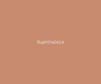 buphthalmia meaning, definitions, synonyms