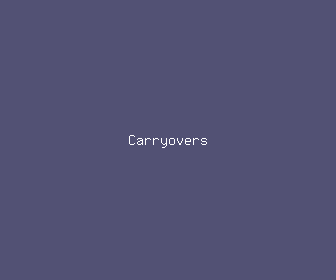 carryovers meaning, definitions, synonyms