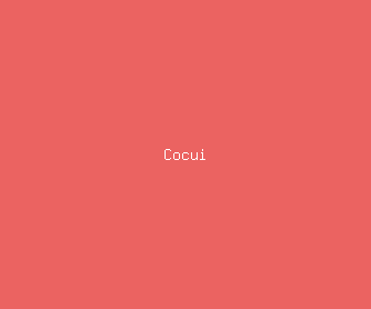 cocui meaning, definitions, synonyms