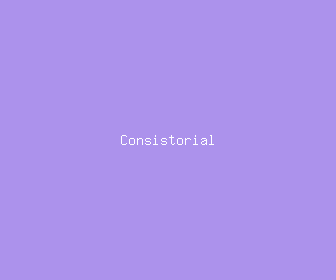 consistorial meaning, definitions, synonyms