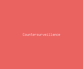 countersurveillance meaning, definitions, synonyms