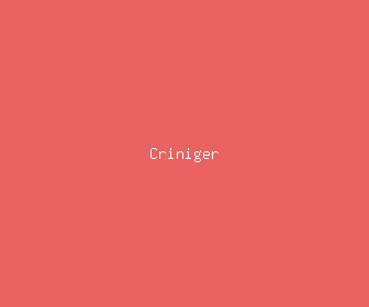 criniger meaning, definitions, synonyms