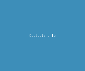 custodianship meaning, definitions, synonyms