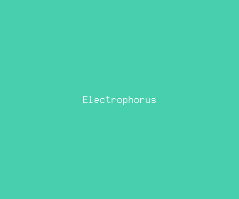 electrophorus meaning, definitions, synonyms