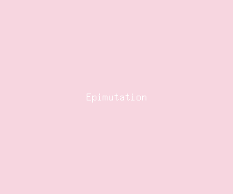 epimutation meaning, definitions, synonyms