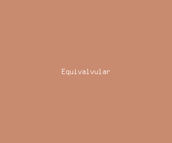 equivalvular meaning, definitions, synonyms
