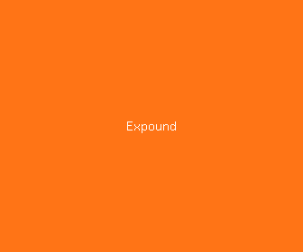 expound meaning, definitions, synonyms