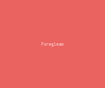 foregleam meaning, definitions, synonyms