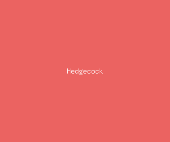 hedgecock meaning, definitions, synonyms