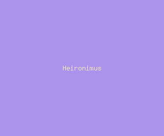 heironimus meaning, definitions, synonyms
