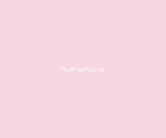hydrophilus meaning, definitions, synonyms