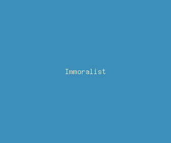 immoralist meaning, definitions, synonyms