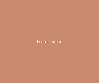 incumbrance meaning, definitions, synonyms