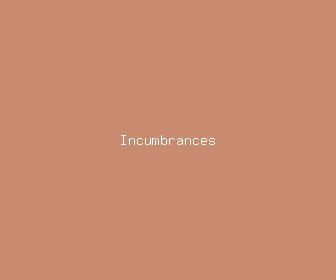 incumbrances meaning, definitions, synonyms