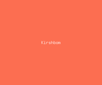 kirshbom meaning, definitions, synonyms