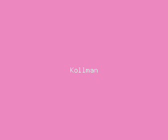 kollman meaning, definitions, synonyms
