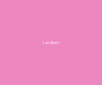 landmen meaning, definitions, synonyms