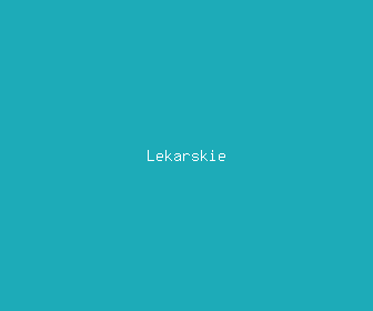 lekarskie meaning, definitions, synonyms