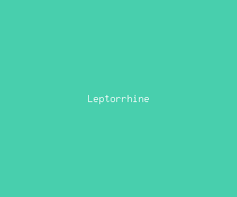 leptorrhine meaning, definitions, synonyms