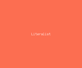 literalist meaning, definitions, synonyms