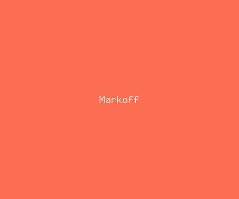 markoff meaning, definitions, synonyms