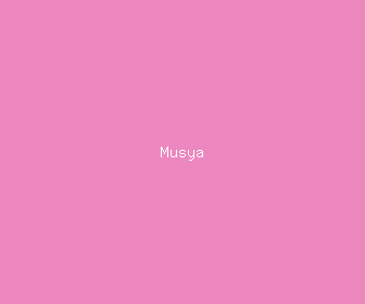 musya meaning, definitions, synonyms