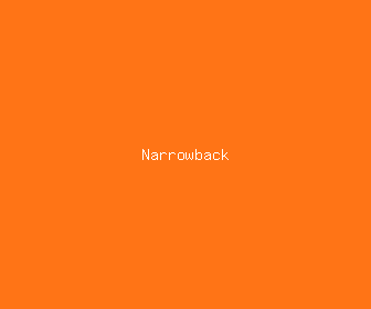 narrowback meaning, definitions, synonyms