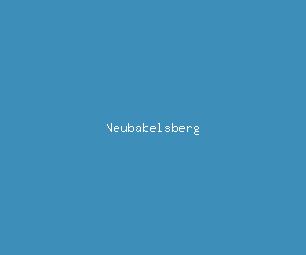 neubabelsberg meaning, definitions, synonyms