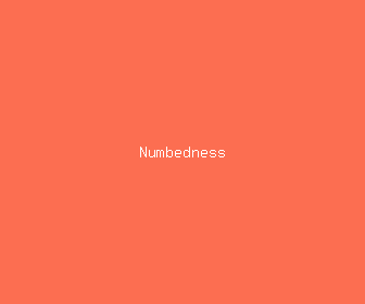 numbedness meaning, definitions, synonyms
