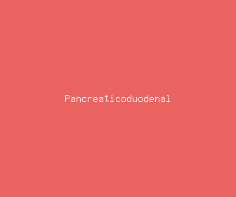 pancreaticoduodenal meaning, definitions, synonyms