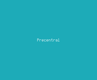 precentral meaning, definitions, synonyms