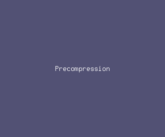 precompression meaning, definitions, synonyms