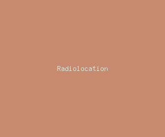radiolocation meaning, definitions, synonyms