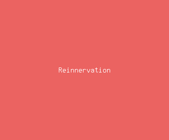reinnervation meaning, definitions, synonyms