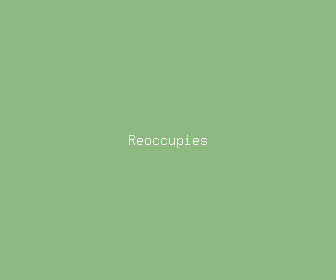 reoccupies meaning, definitions, synonyms