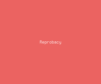 reprobacy meaning, definitions, synonyms