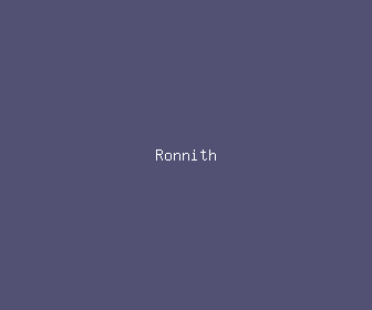 ronnith meaning, definitions, synonyms