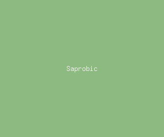saprobic meaning, definitions, synonyms