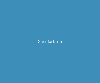 scrutation meaning, definitions, synonyms