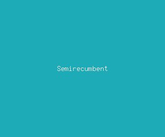 semirecumbent meaning, definitions, synonyms