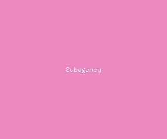 subagency meaning, definitions, synonyms