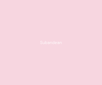 subandean meaning, definitions, synonyms