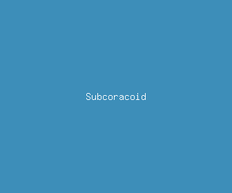 subcoracoid meaning, definitions, synonyms