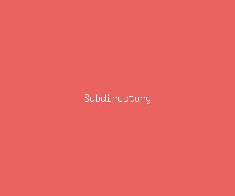 subdirectory meaning, definitions, synonyms