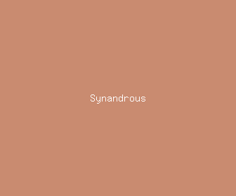 synandrous meaning, definitions, synonyms